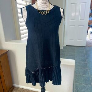 CAARA knit like black sleeveless top